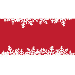 Vector Illustration of a Winter Background with Snowflakes