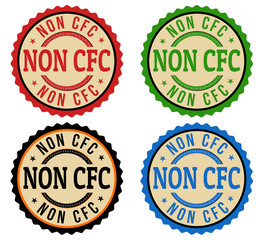 Obraz premium Non CFC product stickers set
