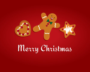 merry christmas ginger bread cute background