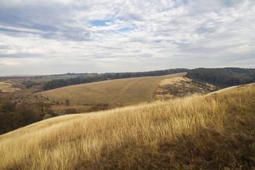 autumn country hilly landscape
