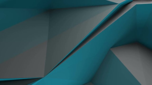 3d rendering triangular background. Spike and sharp forms. Deformation of triangulate surface. Abstract displacement fractured plane. Loopable sequence.