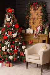 Christmas tree with holiday decorations