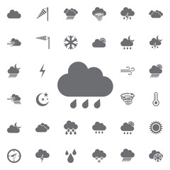 cloudy and rainy icon