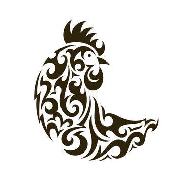 Ornamental rooster - symbol of New Year 2017.