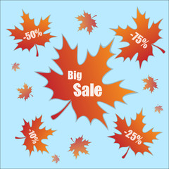Discount with leaves