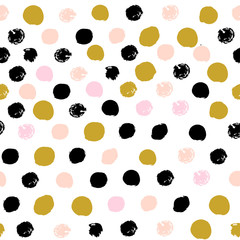 grunge round seamless pattern