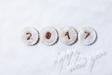 2017 Christmas and new year gingerbread cookies with honey