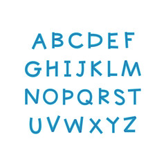 Cartoon English alphabet.