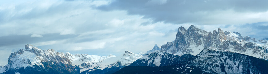 Beautiful winter mountain panorama
