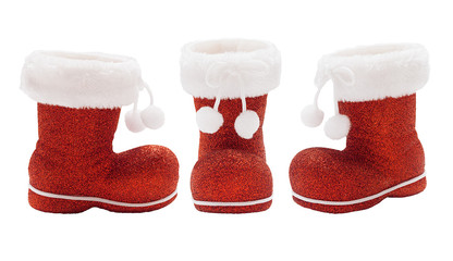 Obraz na płótnie Canvas Set of boots of Santa Claus