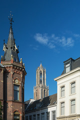 Dom Tower in the old town of Utrecht.