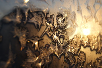 Frost ornament on the window