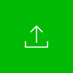 Upload icon vector, clip art. Also useful as logo, web UI element, symbol, graphic image, silhouette and illustration.
