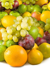 Naklejka na ściany i meble image of different fruits closeup