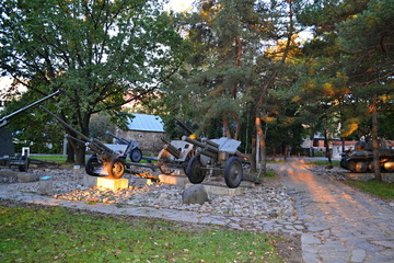 Cannon / Slovakia Banska Bystrica 28 September 2014 Memorial Military equipment of World War 2