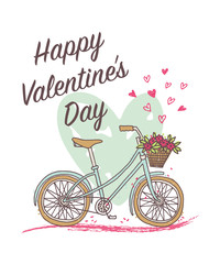 Fototapeta na wymiar Happy Valentine's day card