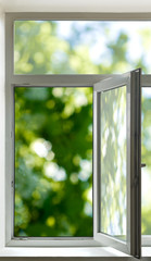 Fototapeta premium image of open window close up