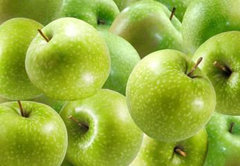 image of green apples close-up