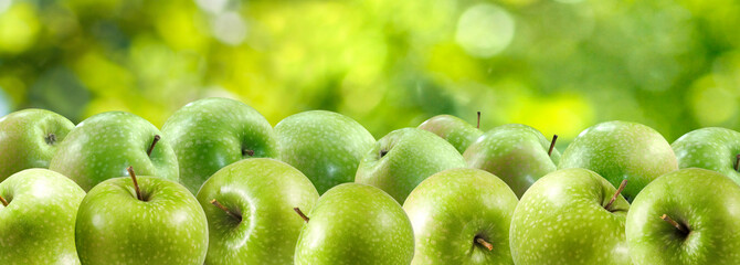 image of green apples close-up