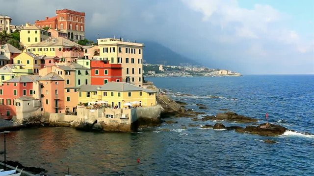 Le village de Boccadasse &agrave; G&ecirc;nes