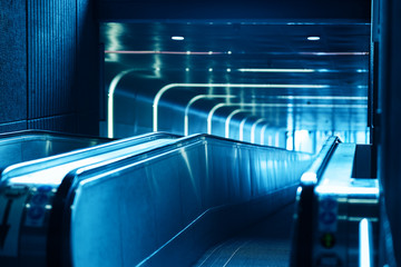 Blue Norway metro stairway background