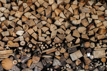 Stack of wood background