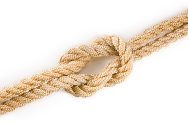 image of knot on white background closeup
