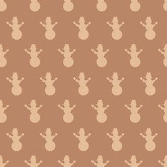 Snowman seamless design pattern. vector illustration. Christmas