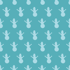 Snowman seamless design pattern. vector illustration. Christmas