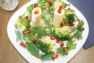Christmas candles salad
