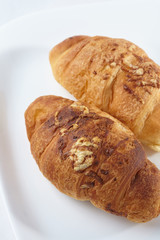 croissant on the white