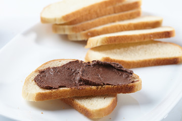 bread with chocolate cream