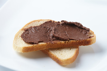 Fototapeta na wymiar bread with chocolate cream