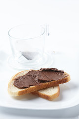 bread with chocolate cream