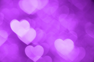 Fototapeta premium purple heart bokeh background photo, abstract holiday backdrop