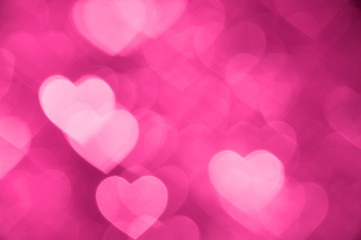 pink heart bokeh background photo, abstract holiday backdrop