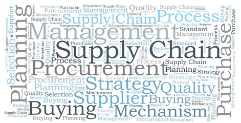 Obraz premium Supply chain word cloud