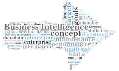 Fototapeta na wymiar Business Intelligence word cloud