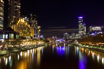 Fototapeta na wymiar Melbourne, Australia, at night