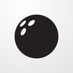 bowling ball icon illustration