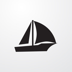 sailboat icon illustration