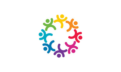 Social Community Network Team Logo Image Vector