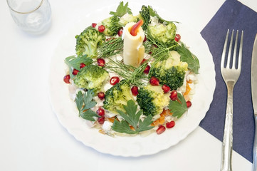 Christmas candles salad