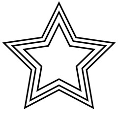 Star outline Vector Illustration Logo Poster Animation Cartoon