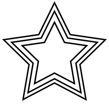 Star outline Vector Illustration Logo Poster Animation Cartoon