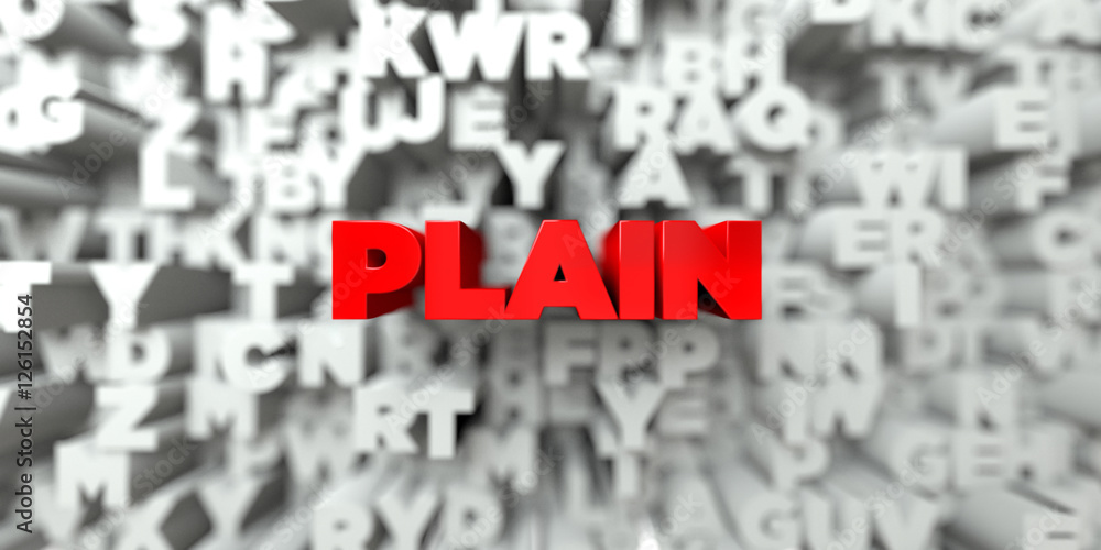 Fototapete plain - red text on typography background - 3d rendered royalty free stock image. this image can be 