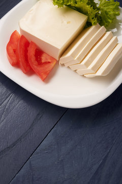 mozzarella cheese on a table