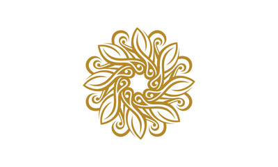 Elegant Abstract Circular Logo Image Vector