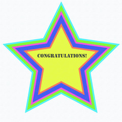 You're a star - Congratulations!  Vector Illustration Logo Poster Animation Cartoon