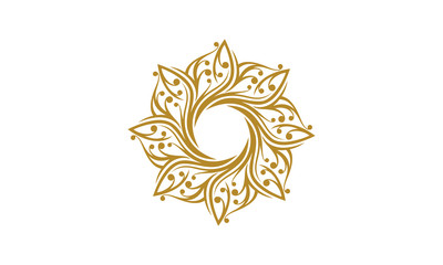 Elegant Abstract Circular Logo Image Vector